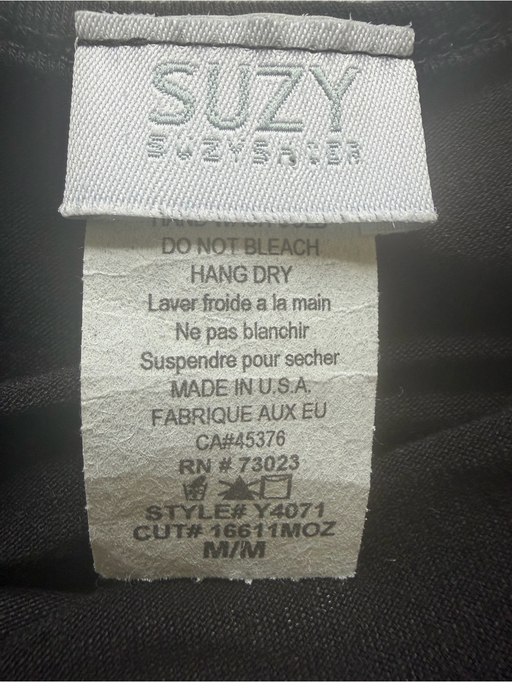 Suzy Shier Black Cold Shoulder Ruched Sleeve Top Size Medium - Picture 5 of 8